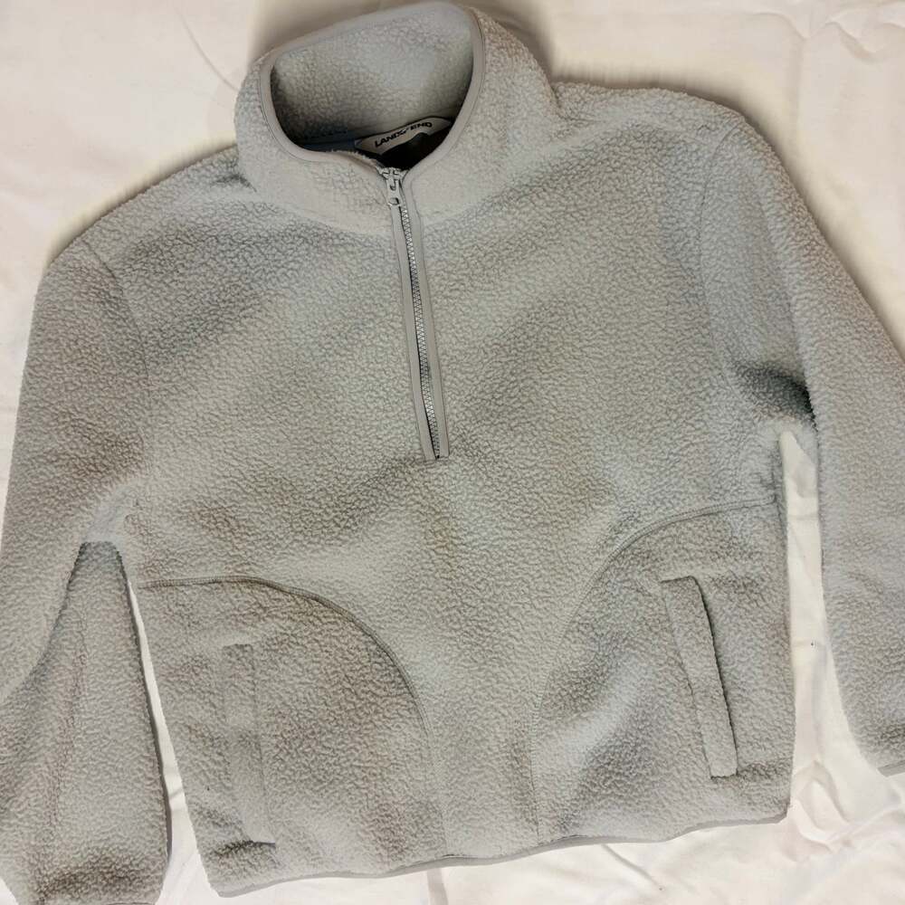Lands' End Half Zip Cozy High Pile Fleece Pullover